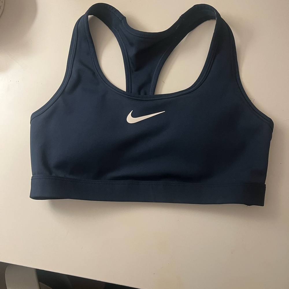 Nike Blue Racerback Sports Bra Moisture-Wicking